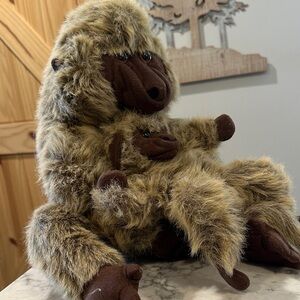Retired Folktails Plush Baboon and Baby Set
